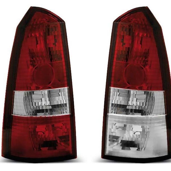 Комплект кристални стопове за Ford FOCUS 1998-2004 комби с червена и бяла основа, ляв и десен