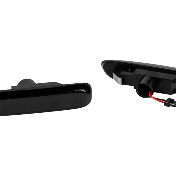 Комплект динамични LED странични мигачи за BMW серия 3 E46 купе, кабриолет 1998-2006 с опушена основа, ляв + десен