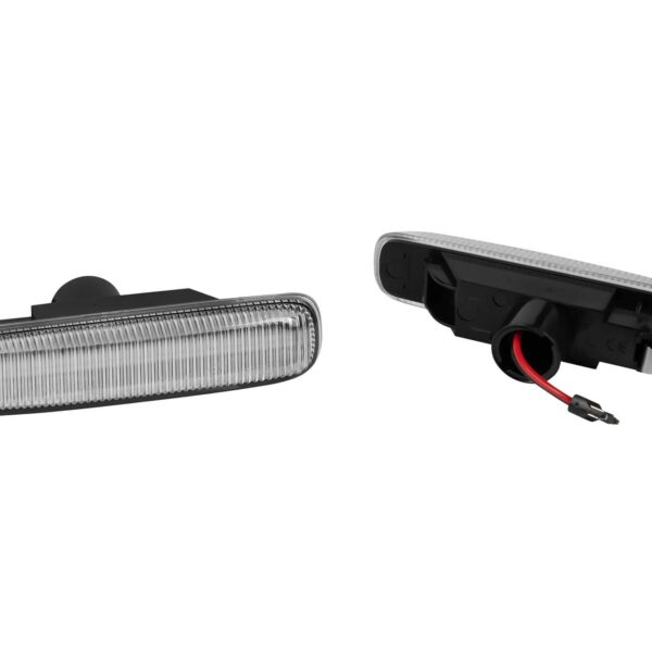 Комплект динамични LED странични мигачи за BMW серия 3 E46 купе, кабриолет 1998-2006 с хром основа, ляв + десен