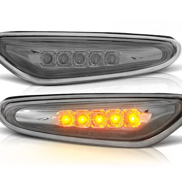 Комплект странични LED мигачи за BMW серия 3 E46 седан/комби 2001-2005 с хром основа ляв + десен