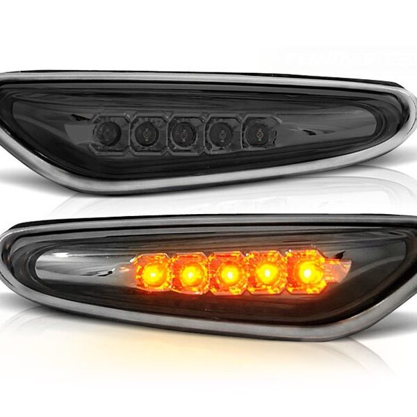 Комплект странични LED мигачи за BMW серия 3 E46 седан/комби 2001-2005 с опушена освана ляв + десен