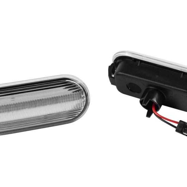 Комплект LED странични мигачи за VW Bora, Golf IV и V, Passat B5.5, Polo, Jetta, Sharan, Lupo, Transporter T5 с хром основа, ляв + десен