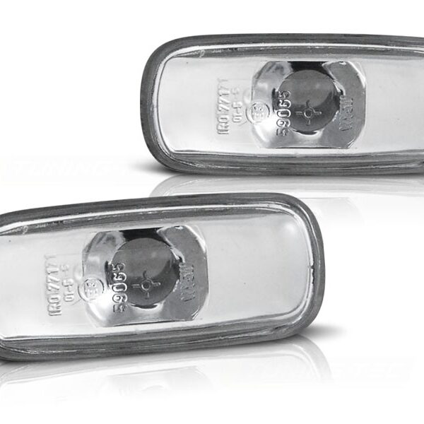 Комплект странични мигачи за Audi A3 09.2000-04.2003/A4 B5 01.1999-09.2000/A6 C5 05.1997-05.2004/TT 1999-2006 с хром основа ляв + десен