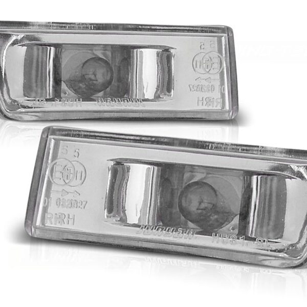 Комплект странични мигачи за Peugeot 406 1995-1999 с хром основа ляв + десен