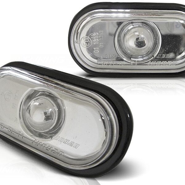 Комплект странични мигачи за Renault Clio 1990-2001/Megane 1996-2002 с хром основа ляв + десен