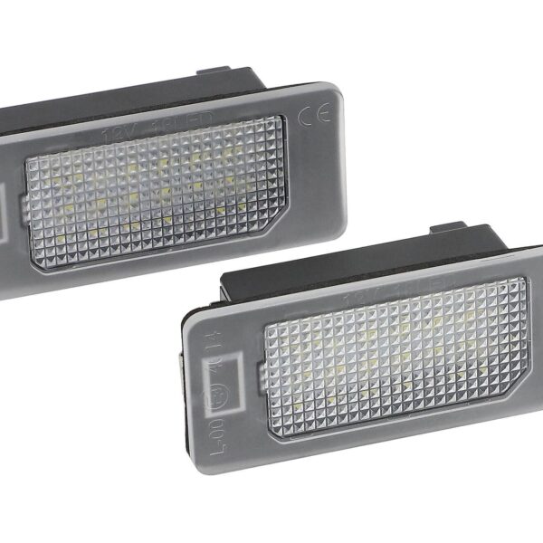 Комплект LED плафони за регистрационен номер на Audi A1,A4,A5,S5,A6,S6,A7,Q5,TT,TT Roadster, ляв и десен