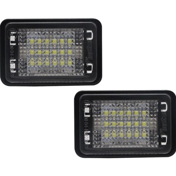 Комплект LED плафони за регистрационен номер на Mercedes GLK 2007-2013, ляв и десен