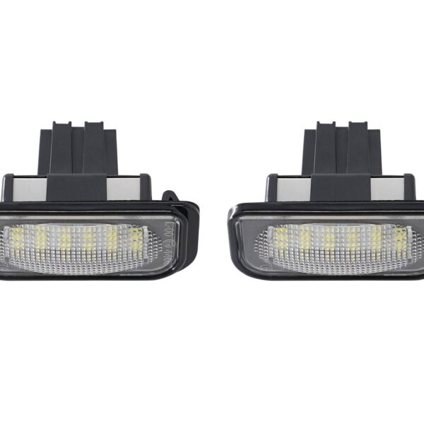 Комплект LED плафони за регистрационен номер на Mercedes C класа,SL,CLK,Chrysler Crossfire, ляв и десен