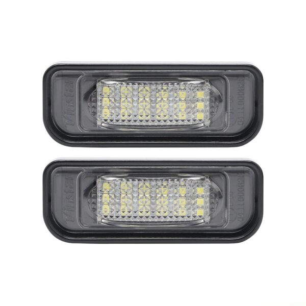 Комплект LED плафони за регистрационен номер на Mercedes S класа W220 1999-2005, ляв и десен