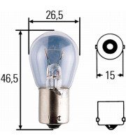 КРУШКА HELLA R24V/18W 24V 18W BA15S  8GA002072241