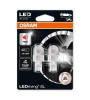 КРУШКА OSRAM LEDRIVING SL W16W ЧЕРВЕНА | 12V - 2W - W2.1X9.5D - КОМПЛЕКТ 2 БР. (OFF-ROAD)  921DRP2BL