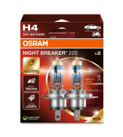 ХАЛОГЕННА КРУШКА OSRAM H4 NIGHT BREAKER 220 DUO BOX  64193NB2202HB