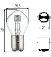 КРУШКА HELLA S2 12V 35/35W BA20D  8GD002084131