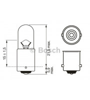 КРУШКА BOSCH PURE LIGHT T4W 12V 4W BA9S  1987302207