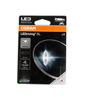 КРУШКА OSRAM C5W LEDRIVING SL БЯЛА OFF-ROAD 31 MM SV8.5-8  6438DWP1BL