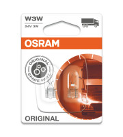 ОРИГИНАЛНА КРУШКА OSRAM W3W 24V 3W W2, 1X9, 5D ● КОМПЛЕКТ 2 БР.  284102B