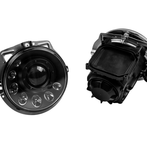 Комплект тунинг фарове за Mercedes G класа W463 1989-2006 с черна основа , ляв и десен