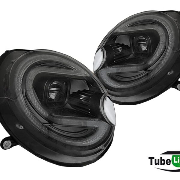 Комплект тунинг фарове за Mini Cooper R56 2009-2013 с черна основа, ляв и десен