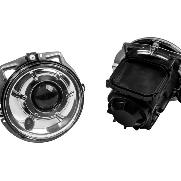 Комплект тунинг фарове за Mercedes G класа W463 1989-2006 с хром основа , ляв и десен