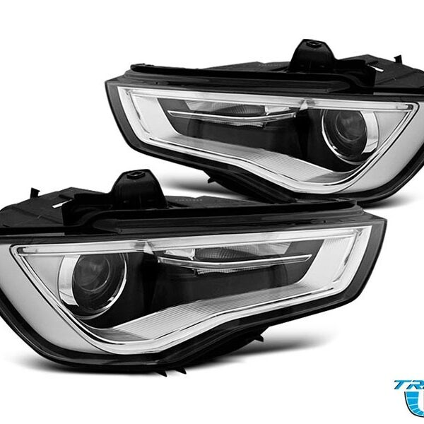 Комплект тунинг DRL фарове за Audi A3 2012-2016 с черна основа, ляв и десен