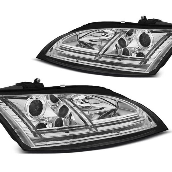 Комплект тунинг фарове за Audi TT 2006-2010 с хром основа, ляв и десен
