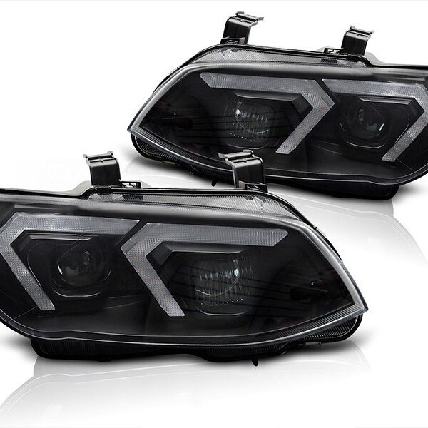 Комплект ксенонови фарове за BMW серия 3 E92 купе, E93 кабрио 2010-2013 с черна основа, за модела с фабрични DRL светлини, без AFS, ляв и десен