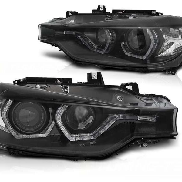 Комплект тунинг фарове за BMW серия 3 F30/F31 10.2011-05.2015 с черна основа , ляв и десен