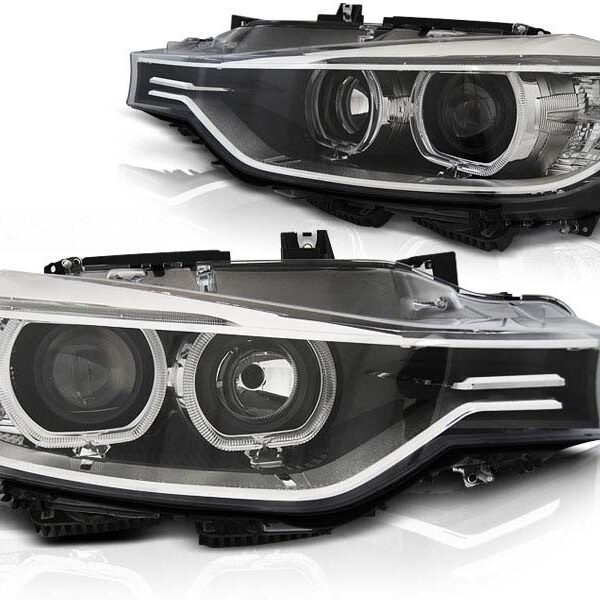 Комплект тунинг фарове за BMW серия 3 F30,F31 10.2011-05.2015 с черна основа , ляв и десен