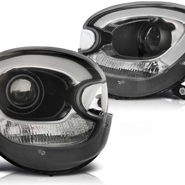 Комплект тунинг ксенонови фарове за Mini Cooper R60/R61 Countryman 2010-2014 с черна основа , ляв и десен