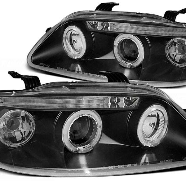 Комплект тунинг фарове за Chevrolet Aveo 2003-2006 с черна основа , ляв и десен