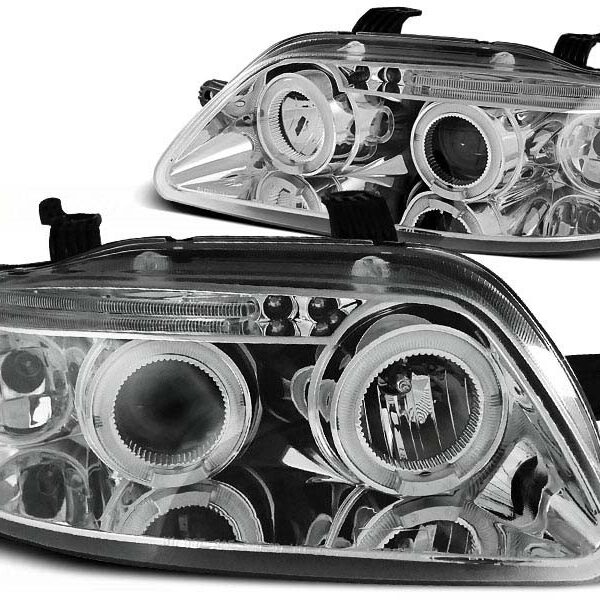 Комплект тунинг фарове за Chevrolet Aveo 2003-2006 с хром основа , ляв и десен