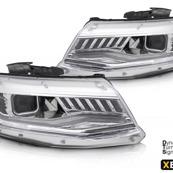 Комплект тунинг ксенонови фарове за Chevrolet Camaro 2016-2018 с хром основа, ляв и десен