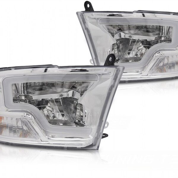 Комплект LED тунинг фарове за Dodge Ram 2009-2018 с хром основа, ляв и десен