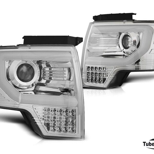 Комплект тунинг фарове за Ford F150 2008-2014 с хром основа, ляв и десен