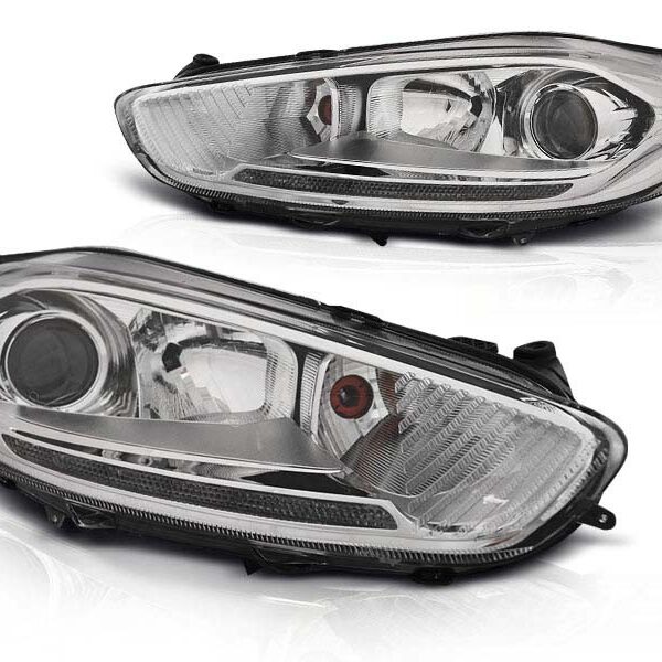 Комплект тунинг фарове за Ford Fiesta MK7 2013-2016 с хром основа , ляв и десен