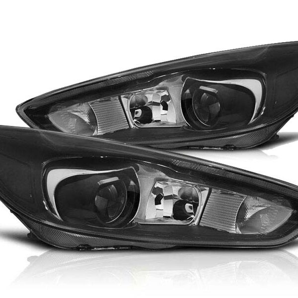 Комплект тунинг фарове за Ford Focus MK3 след 2014 година с черна основа , ляв и десен