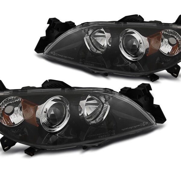 Комплект ксенонови тунинг фарове за MAZDA 3 2003-2009 година с черна основа ляв и десен