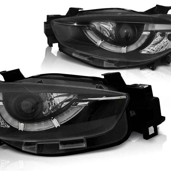 Комплект тунинг фарове за Mazda CX5 2011-2015 с черна основа , ляв и десен