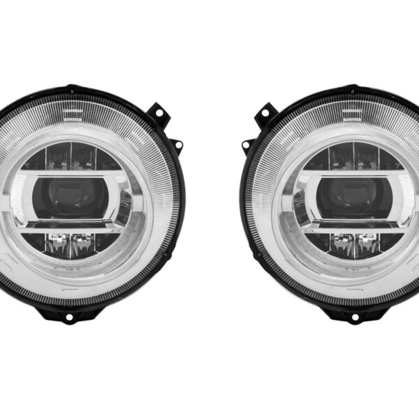 Комплект тунинг фарове за Mercedes G класа W463 с дизайн на W464 1989-2018 с хром основа , ляв и десен