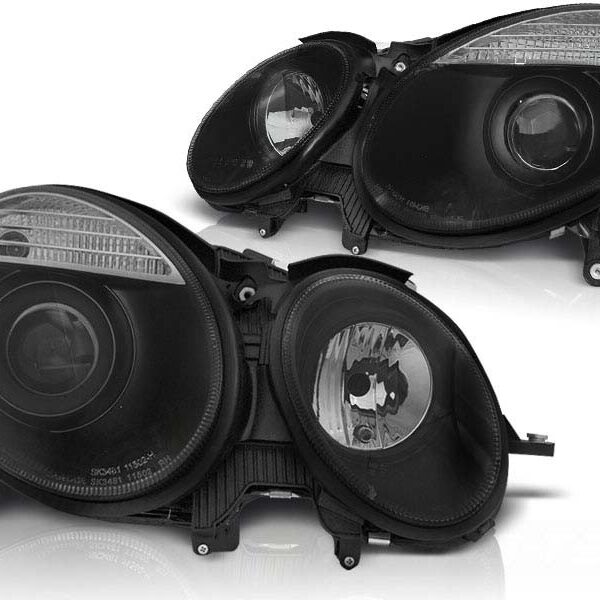 Комплект тунинг фарове за Mercedes E класа W211 седан/комби 05.2006-2009 с черна основа , ляв и десен
