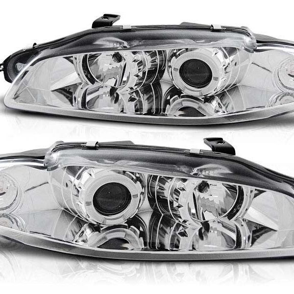 Комплект тунинг фарове за Mitsubishi Eclipse 1997-12.1998 с хром основа , ляв и десен