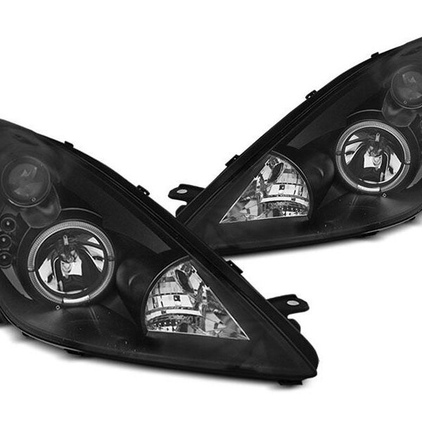 Комплект тунинг фарове за Toyota Celica T230 1999-2005 черна основа, ляв и десен