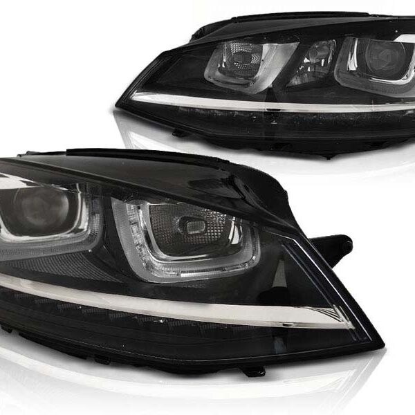 Комплект тунинг фарове за VW Golf VII 11.2012-2017 с черна основа , ляв и десен