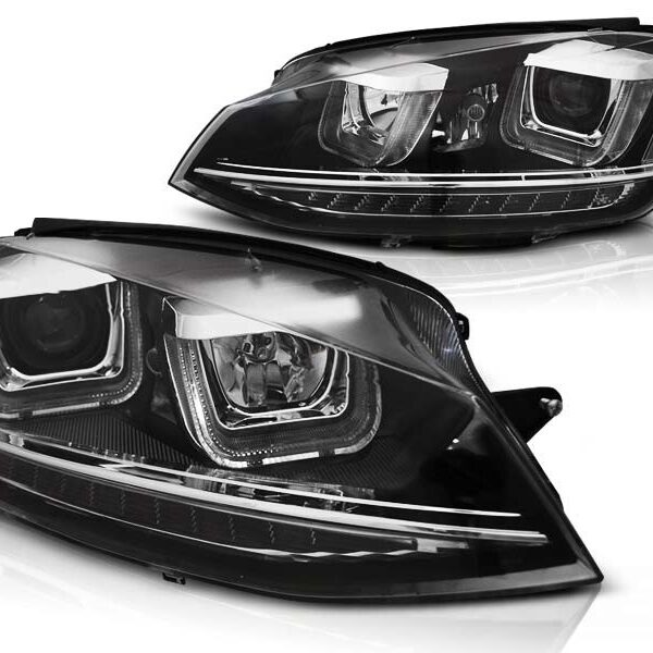 Комплект тунинг фарове за VW Golf VII 11.2012-2017 с черна основа , ляв и десен