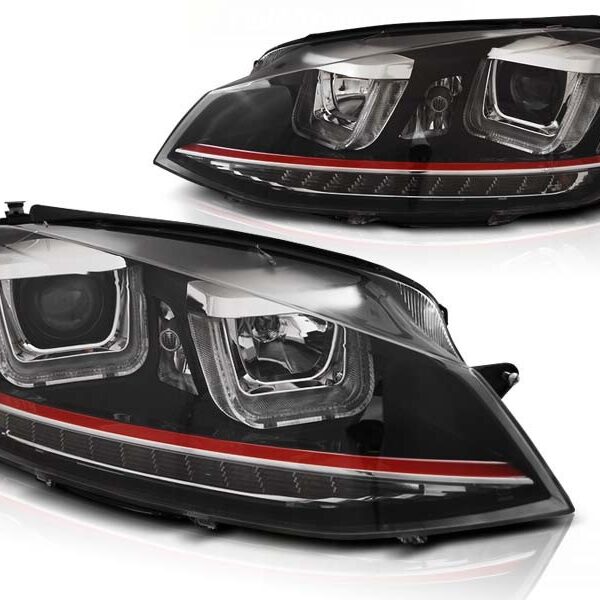Комплект тунинг фарове за VW Golf VII 11.2012-2017 с черна основа , ляв и десен