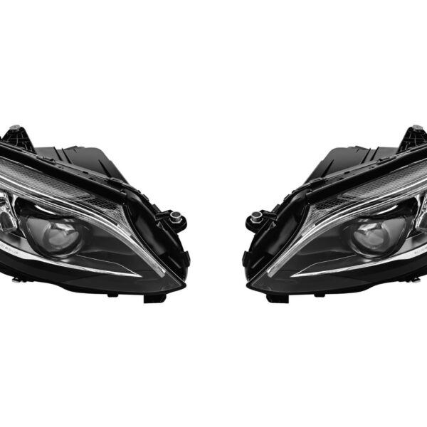 Комплект тунинг LED фарове New Design за Mercedes C класа W205, S205 2014-2018 с хром основа, ляв и десен