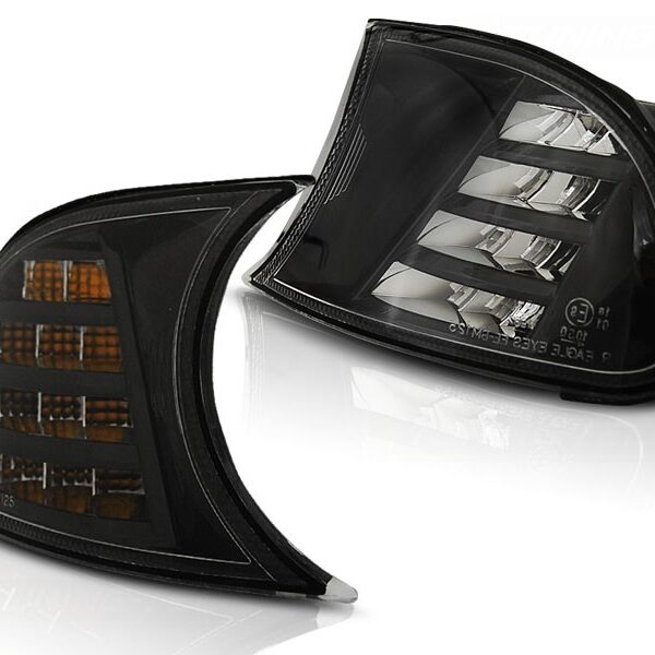 Комплект тунинг LED мигачи към фара за BMW серия 3 E46 купе/кабрио 1998-2001 опушени ляв + десен