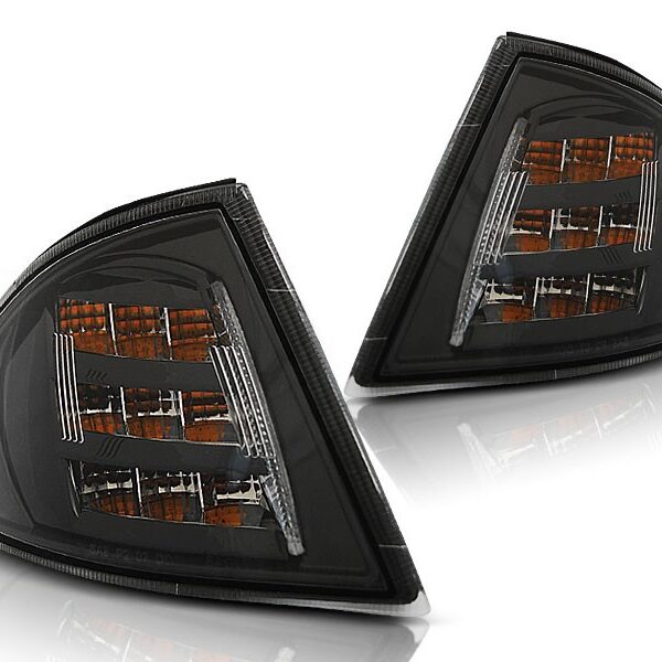 Комплект тунинг LED мигачи към фара за BMW серия 3 E46 седан/комби 1998-2001 опушени ляв + десен