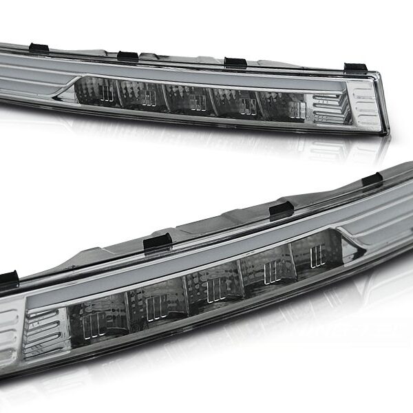 Комплект тунинг LED мигачи в бронята за VW Passat B6 2005-2010 с хром основа ляв + десен