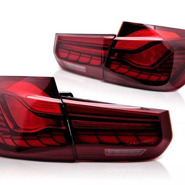 Комплект LED стопове за BMW серия 3 F30 седан 2011-2018, червена основа, ляв и десен